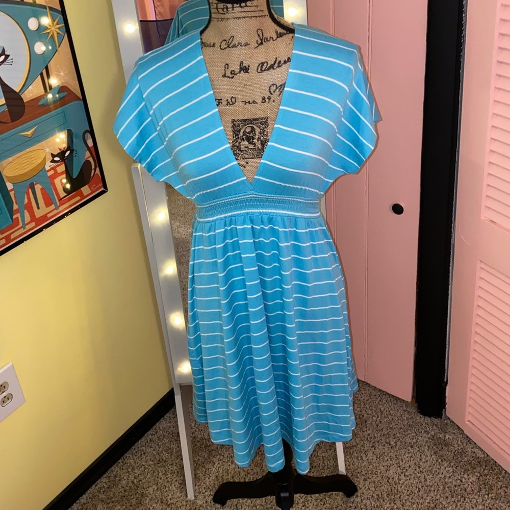 Blue Striped Sun Dress